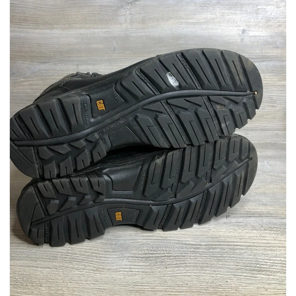 Caterpillar Resorption Composite Toe Work Boots Black Men's 12 Wide P90976